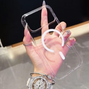 CaseClick Anti Yellow Clear Magnetic Hard PC Slim Case for iPhone 17 Pro Max- Clear - Image 4