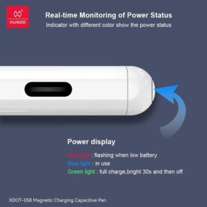 Xundd- Pencil With Palm Rejection For iPad 11/10/9/8 & Air 13/11 & Pro 12.9/13/11 & Mini 7/6/5- White - Image 3