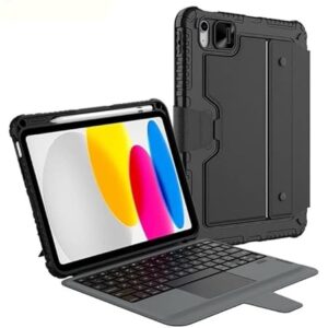 Nilllkin New Combo Keyboard Case for Apple iPad A16, 10th Gen - Black